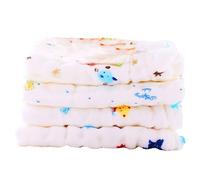 4 Pack Baby Nursing Towels Six Layer Pure Cotton Gauze Feeding Cloths | Quick Liquid Absorption, Breathable Weave, Portable Design, Helps Keep Little Faces and Bodies Clean during Feeding