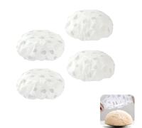 4 Pack Baking Bowl Covers for Bread Proofing Baking Bowl Cover with Elastic Rim Reusable Food Cover, MultiUse Dough Rising and Shower Caps for Bread Proofing,Baking,Storage,Vegetables,Meat