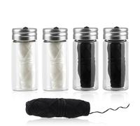 4 Pack Bamboo Dental Floss, 30m Natural Charcoal Mint Eco-Friendly and Plastic-Less Floss for Fresh Flavour and Easy Glide Feeling