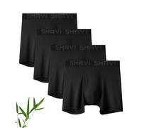 4-Pack Bamboo Mens Boxers Shorts Underwear Boxer Briefs M, Black