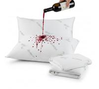 4 Pack Bamboo Waterproof Pillow Protectors Anti Dust Mite Bed Bug Anti Allergy Soft Non Noisy Feather Proof with Zipped Closure Hypoallergenic, Breathable (50x75cm)