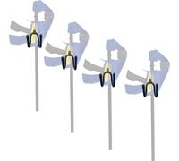4 Pack Bar Clamp Wall Hanger Wall Storage Clip Bar Clamp Wall Rack Wall Mount Storage Utility Hooks, for Bar Clamp and other woodworking tools, Hang Heavy Tools for Up to 20lbs - No Bar Clamps