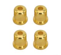 4 Pack Bass Guitar String Ferrules Metal Wire Cases Rear Mount Bushings for Electric Bass Bodies Silver Tone 13mm Diameter(Gold)