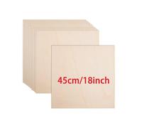 4 Pack Basswood Sheets for Crafts-18 x 18 Inch- 4mm Thick Plywood Sheets with Smooth Surfaces-Unfinished Squares Wood Boards for Laser Cutting, Wood Burning, Architectural Models, Staining