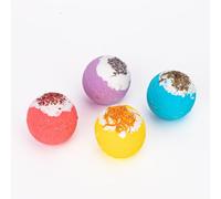 4-Pack Bath Bombs with Shea Butter - Relaxing Aromatherapy in Rose, Lavender, Ocean & Chamomile Scents, Moisturizing Fizzy Salts for Skin Care