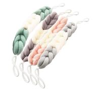 4-Pack Bath Towel - 30cm Long Twist Bath Bar with Handle, PE Mesh Exfoliating Bath Sponge, 1 Each of White Powder/Grey/Green/Brown