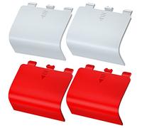 4-Pack Battery Back Door Lids for Xbox Series X/S Controllers, Red/White