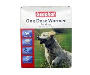 (4 Pack) Beaphar - One Dose Wormer for Large Dogs 4 Tabs
