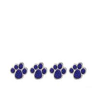 4-Pack Bear Paw Rhinestone Tire Valve Stem for Cars, Trucks, SUVs - Copper & For Crystal Decorative Wheel Valve Covers, 22x22x11mm, Navy Blue