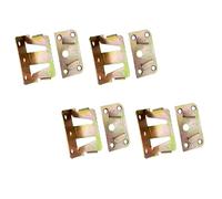 4 Pack Bed Rail Brackets, Heavy Duty Centre Rail Bed Beam Connecting Fixings, Bed Rail Bracket Fittings Fastener for Bed Beam Support Bed Frame Fixing, Colored Zinc