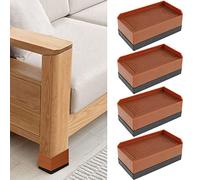 4 Pack Bed Risers, 5cm Heavy Duty Adjustable Furniture Risers Supports Up to 1000 lbs Stackable Desk Lifts Leg Extenders with Anti Slip Pad for Table Couch Sofa Chair Bed Frame