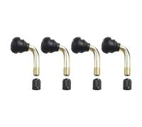 4 Pack Bent Valve Stem for 90 Degree Angle Tubeless Tyre Valve PVR Series Rubber Aluminium Alloy Nipple for Motorbike Electric Bike Scooter for ATV Wheel(4PCS PVR70)
