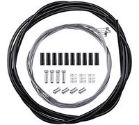 4 Pack Bike Brake Gear Shifter Cable Kit, Universal Bicycle Change Cable Bike Shift Cable and Transmission Cable, Bicycle Cycling Shifter Cable Housing Kit for Mountain Road Bike Repair, Black