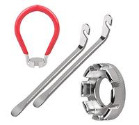 4 Pack Bike Spoke Tool Bicycle Wrench Pocket 6 in 1 Rim Truing Correct with Tire Lever 8 Cut Classic Compact Lightweight Convenient to Carry