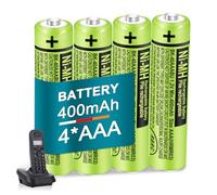 4 Pack BK-40AAABU 400mAh 1.2V AAA Rechargeable NI-MH Batteries for Panasonic BT Gigaset Cordless Phones