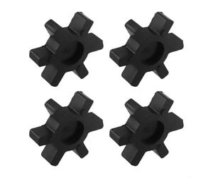 4-Pack Black L110 Rubber Spider Insert for L-Jaw Coupling, Flexible Urethane Center Element for Lovejoy TB Woods Machinery