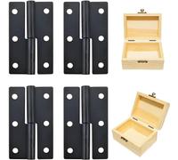 4 Pack Black Lift-Off Hinge 2.44" H Stainless Steel Right Left Handed Door Hinges - Rust-Resistant Indoor and Outdoor Removable Design