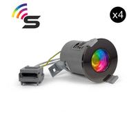 4 Pack - Black Nickel Gu10 Fir Smart Led Downlight - Ip65 - Se Home