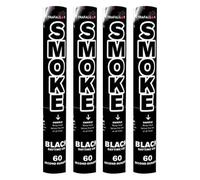 4 Pack Black Ring Pull Smoke Grenades Handheld Daytime with 60 Seconds Time Duration for Paintball Weddings Photoshoots & Party Celebrations Special Effects