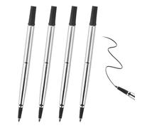 4-Pack Black Rollerball Pen Refills Compatible with Parker 0.7mm Medium Tip Smooth Cartridges Quick-Dry Smooth Writing for Office, School & Artistic Use Back to School