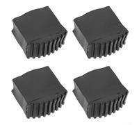 4 pack black rubber ladder feet replacement for aluminum and wood telescopic ladders to improve stability and protect the floor from scratches during improvement projects