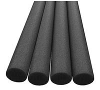4 Pack Black Single Swimming Pool Foam Noodle Float Aid Woggle Log Noodles Water Flexible Kid Childs Adult Children Beach Toy Floating Lounger Chair Lilo Raft Flotation Device Hammock Bed Kick Board