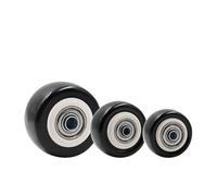 4 Pack Black Swivel Caster Wheels1.5"/2"/2.5" Rubber Replacement Rollers for Trolleys Furniture & EquipmentDurable HeavyDuty Single Wheel Casters