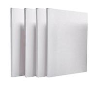 4 Pack Blank Canvas - 40 x 30cm (15.75 x 11.81 inches) - Extra Large Pre Stretched Canvas Panels with Wooden Wedges - for Acrylic and Oil Painting Also for Sketching and Drawing
