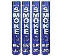 4 Pack Blue Ring Pull Smoke Grenades Handheld Daytime with 60 Seconds Time Duration for Paintball Weddings Photoshoots & Party Celebrations Special Effects