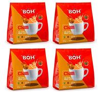 4 Pack BOH Cham (Milk Tea Teh Tarik + White Coffee) Imported from Malaysia (4 x 12 Sachets)