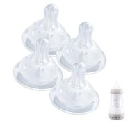 4 Pack Bottle Nipples Compatible with Mam Bottle, Soft Silicone Nipples for Bottle, Fit for MAM Bottles, Fast Flow, 6+ Months
