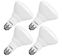 4-Pack BR30 LED Bulb, Luxrite, 65W Equivalent, 6500K Daylight White, Dimmable, 650 Lumens, LED Flood Light Bulbs, 9W, E26 Medium Base, Damp Rated, Indoor/Outdoor - Living Room, Kitchen, and Recessed