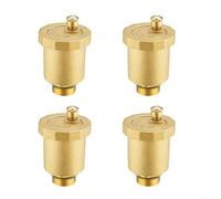 4-Pack Brass Automatic Float Valve 1/2" & 3/4" High-Pressure Air Release Vent for HVAC Boiler Radiator Systems, Rust-Resistant Exhaust Valve with Water Separation(3/4)