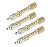4-Pack Brass Tire Valve Stem Extension for Car Truck SUV Motorcycle For Bike Mower Scooter RV Trailer, 50mm/.97" & 100mm/3.94" Air Inflation Adaptor with M8x0.8(50mm)