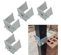 4 Pack Bricklaying Dori Block with Lock Bolt Long Sided Zinc Plated Steel Clamp Lock Bolt for Use with 50MM Profile Pole for String Alignment