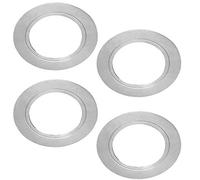 4 Pack | Bright 2.6W LED Under Cabinet Spot Lights & Driver Kit | Stainless Steel & Warm White | Recessed Flush Mounted Fitting | Kitchen Worktop Counter Cupboard Down Light | Modern Round Lighting