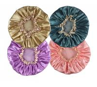4 Pack Bright Colored EVA Shower Caps, Double Layer Waterproof, Reusable & Durable, Premium Hair Protection, Shower Cap for Women, Ideal for Shower, Bath & Spa, Multi-Use Daily Hair Care Caps