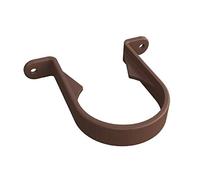 4 Pack Brown Round Downpipe Brackets, 68mm Downpipe Fitting, Suitable for Round 112mm Gutter, UV Resistant, Easy to Install and Durable Gutter Brackets, Strong Support Round Gutter Clips