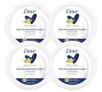 4 Pack Bundle - Dove Body Love Rich Nourishment Cream For Face And Body (4x 75ml). Long-Lasting Care For Nourished Skin.