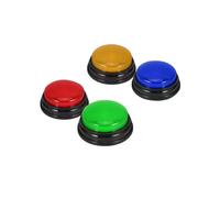 4 Pack Buzzers for Trivia Games, Answer Buzzers for Classroom, Game Buzzers with Lights and Sound Great for Games