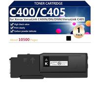 (4 Pack) C400/C405 Toner Cartridges Extra High Yield for Xerox VersaLink C400N C400DN C400DNM VersaLink C405 Printers, High-Volume Printing, Sharp Prints, 10500 Pages,Black-1 pack