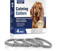 4 Pack Calming Collar for Dogs with Natural Pheromone Dog Calming Collar Helps Continuous Relief Stress for Puppy & Adult Dogs Waterproof Design (Purple Gray) (Gray)