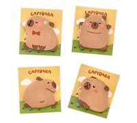 4-Pack Capybara Sticky Notes, Adorable Cartoon Message Pads for Journaling, Studying, Office Tasks & Daily Memo Writing
