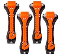 4 Pack Car Emergency Escape Tool Kit - Double-Ended Window Breaker & Seat Belt Cutter with High-Visibility Reflective Handle, Automotive Safety Hammer for Instant Glass Shattering & Emergency Egress