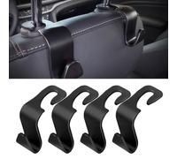 4 Pack Car Headrest Hooks, 360° Rotatable Heavy Duty Car Hook for Bags, Coats & Shopping,Universal Seat Hook Fits All Vehicle Types