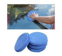 4 Pack Car Microfiber Applicator Pads, Car Wax Foam Buffing and Cleaning Pads, Tire Shine Applicator, Ultra Soft Wash Sponge for Cars, 5 Inch Diameter in Round