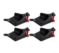 4 Pack Car Tire Wedge Hose Guides, Anti-Pinch Tools for Car Washing, Plastic Roller Wheel Protectors to Prevent Hose Kinks, Fits All Tire Sizes, 6.5 Inch Black and Orange(Black)