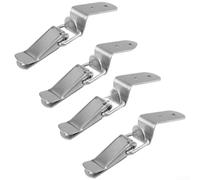 4 Pack Carbon Steel 90 Degree Right Angle Hook Latch Fastener Nickel Plated Silver For Industrial Crates And Logistics Racks Secure Locking Hardware Kit