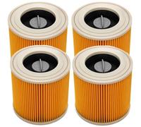 4 Pack Cartridge Filters Compatible with Karcher WD2 WD3 Vacuum Cleaners | Replacement Filter for MV2 MV3 Series A K SE 4001 SE 4002 Wet & Dry Vacuum Cleaners Part NO KAR64145520
