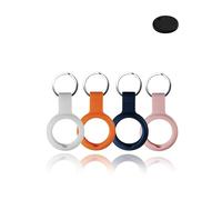 (4 Pack) Case for Chipolo ONE Key Finder - Durable, Eco-Friendly Silicone, Shockproof, Easy-to-Remove and Anti-Lost Design, White & Orange & Blue & Pink